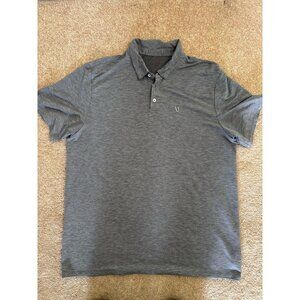 Vuori Polo Shirt Heather Gray Short Sleeve Performance Mens XL Workout T